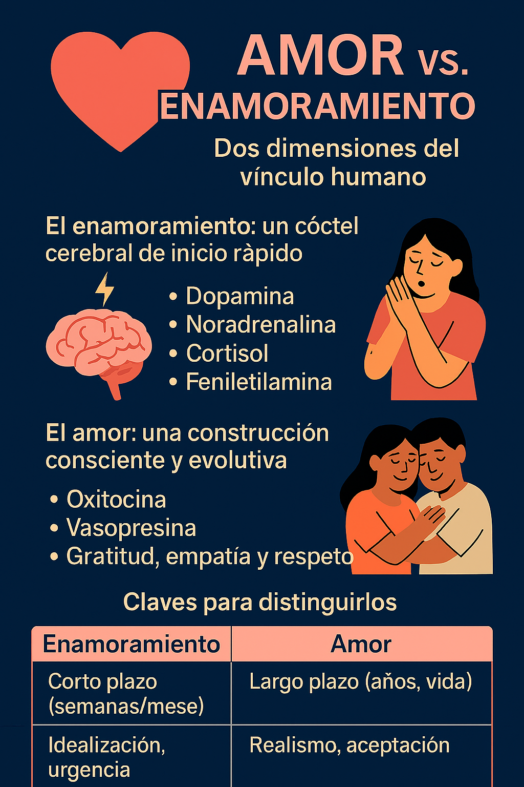 💞 Amor vs. Enamoramiento: Dos dimensiones del vínculo humano